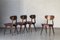 Sedie da pranzo in teak e bordeaux di Louis Van Teeffelen, Paesi Bassi, anni '60, set di 4, Immagine 19