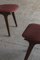 Esszimmerstühle aus Teak & Burgunderrot von Louis Van Teeffelen, Niederlande, 1960er, 4er Set 8