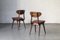 Esszimmerstühle aus Teak & Burgunderrot von Louis Van Teeffelen, Niederlande, 1960er, 4er Set 3