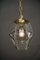 Lámpara colgante Art Déco con vasos tallados, Viena, años 20, Imagen 7