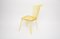 Vintage Yellow Chairs in Wrought Iron attributed to Matthieu Mattegot, Set of 4 6