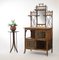 Late 19th Century Bamboo Etagere Leaded Stained Glass Cabinet 5