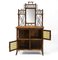 Late 19th Century Bamboo Etagere Leaded Stained Glass Cabinet 2