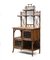 Late 19th Century Bamboo Etagere Leaded Stained Glass Cabinet 1