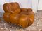 Mid-Century Italian Space Age Natural Leather Armchairs, 1970s, Set of 2, Image 12