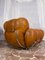 Fauteuils Mid-Century Space Age en Cuir Naturel, Italie, 1970s, Set de 2 13