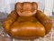 Mid-Century Italian Space Age Natural Leather Armchairs, 1970s, Set of 2 9