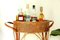 Vintage Bamboo and Viennese Straw Bar Cart, Italy, 1970s 6