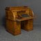 Mittlerer viktorianischer Zylinder-Schreibtisch aus Wurzelholz 16
