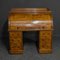 Mittlerer viktorianischer Zylinder-Schreibtisch aus Wurzelholz 19