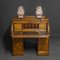 Mid Victorian Burr Walnut Cylinder Desk, Image 2
