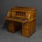 Bureau Cylindre Mid Victorien en Loupe de Noyer 17