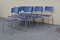 Chaises de Salle à Manger Industrielles Bleues, 1970s, Set de 30 12