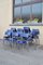 Chaises de Salle à Manger Industrielles Bleues, 1970s, Set de 30 2