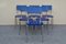 Chaises de Salle à Manger Industrielles Bleues, 1970s, Set de 30 4