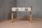 Mid-Century White Square Glass and Brass Console Table, 1980s 10