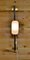 Verstellbare Wandlampe aus Teak, Glas & Messing, Italien, 1950er 2
