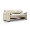 Maralunga Sofa in White Leather by Vico Magistretti for Cassina, 1970s 3