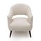 Armchair in Off-White Fabric, 1950s 9
