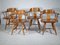 Scandinavian Armchairs in Pine Wood from Asko, 1970s, Set of 4, Image 1
