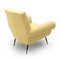 Vintage Armchair in Yellow Fabric, 1950s 6