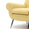 Vintage Armchair in Yellow Fabric, 1950s 9