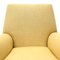 Vintage Sessel aus Gelbem Stoff, 1950er 11