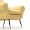 Vintage Armchair in Yellow Fabric, 1950s 7