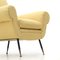 Vintage Sessel aus Gelbem Stoff, 1950er 7