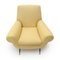 Vintage Armchair in Yellow Fabric, 1950s 3