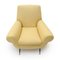 Vintage Sessel aus Gelbem Stoff, 1950er 3