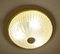 Large Mid-Century Ribbed Glass Flush Light Ceiling Lamp from Honsel, 1960s 11