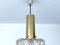 Vintage Glass & Brass Pendant Light from Limburg, 1970s 11