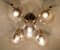 Vintage Brass & Glass Ceiling Lamp attributed to Sciolari, 1960s 6