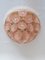 Lámpara de techo floral de cristal de Murano rosa, años 70, Imagen 5