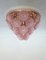 Lámpara de techo floral de cristal de Murano rosa, años 70, Imagen 2