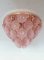 Pink Floral Murano Glass Ceiling Lamp, 1970s, Image 1