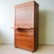 Industrial Portuguese Oak Tambour Door Filing Cabinet from Olaio, 1940s 4