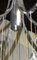 Lampadario a 6 luci in acciaio cromato e cristallo attribuito ad Angelo Gaetano Sciolari, Italia, anni '70, Immagine 9