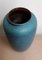 Vintage German Vase in Ceramic with Turquoise Blue Glaze from Carstens, 1970s 3