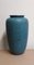 Vintage German Vase in Ceramic with Turquoise Blue Glaze from Carstens, 1970s, Image 1