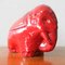 Vintage Red Glasur Keramik Elefant im Stil von Bitossi, 1970er 2