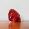 Elefante vintage in ceramica smaltata rossa nello stile di Bitossi, anni '70, Immagine 3