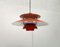 Mid-Century Danish Red Ph 5 Pendant by Poul Henningsen for Louis Poulsen, 1960s 5