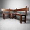 Wooden Wabi Sabi Corner Bench, 1950s 7