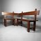 Wooden Wabi Sabi Corner Bench, 1950s 5