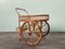 Bamboo and Wicker Spinning Trolley, Italy, 1950s 10