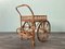 Spinning Trolley aus Bambus & Korbgeflecht, Italien, 1950er 9