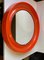 Circular Orange Space Age Wall Mirror, 1970s, Image 4