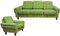 Vintage Green Sofa and Armchair, 1950s, Set of 2, Image 1